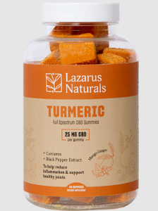 Lazarus Naturals - Turmeric Gummies - 25mg CBD